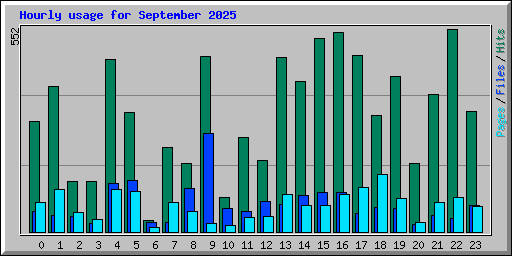 Hourly usage for September 2025