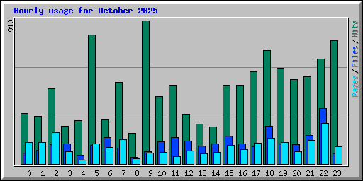 Hourly usage for October 2025