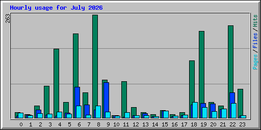 Hourly usage for July 2026